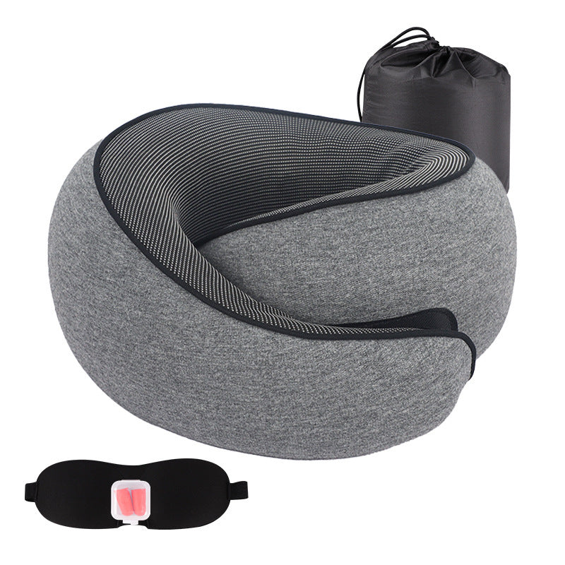 Memory Foam Travel Neck Pillow – Adjustable