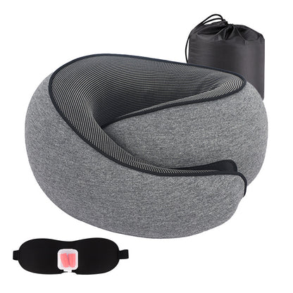 Memory Foam Travel Neck Pillow – Adjustable