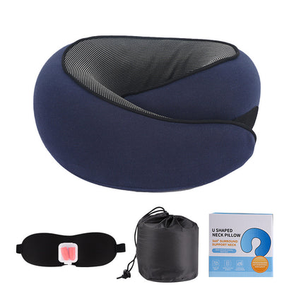 Memory Foam Travel Neck Pillow – Adjustable