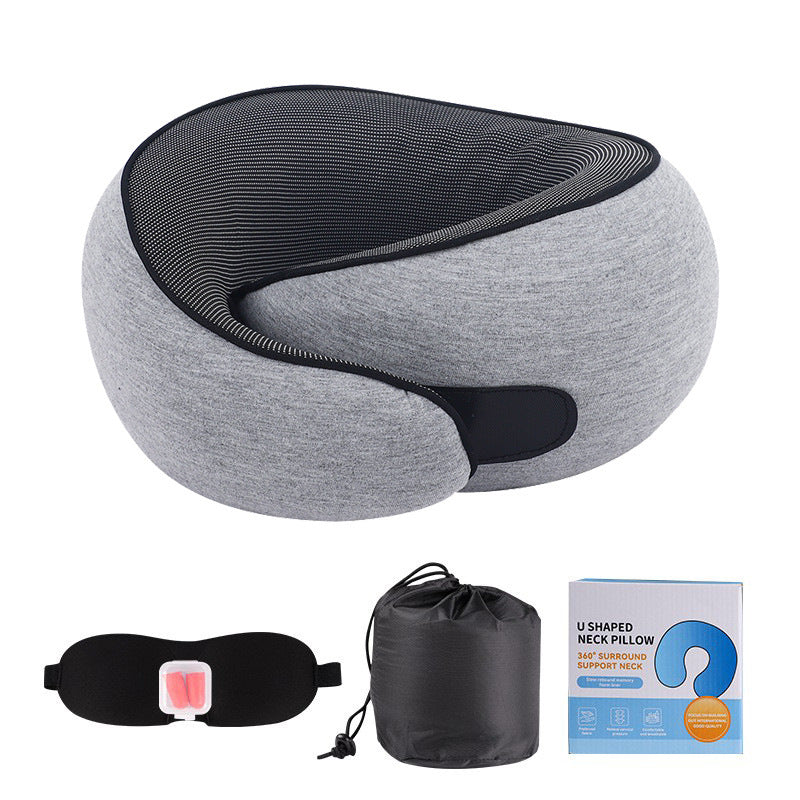 Memory Foam Travel Neck Pillow – Adjustable
